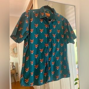 Run & Fly Mens Green Fox Shirt